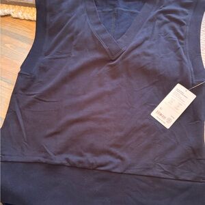 Athleta Retroterry Black V-Neck Sweatshirt